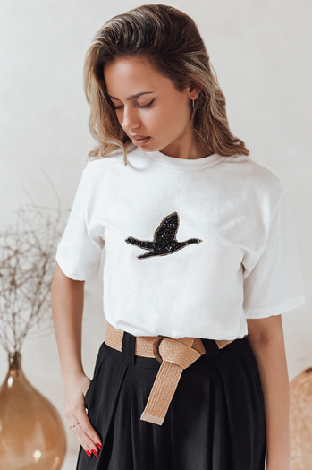 Damen BRILD ecru T-shirt Dstreet RY2529