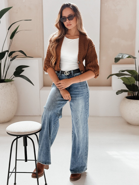 Damen Strickjacke NUTI Farbe Camel DSTREET MY1678