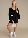Damen Einheitsgröße Pullover PUREBOW schwarz Dstreet MY2364