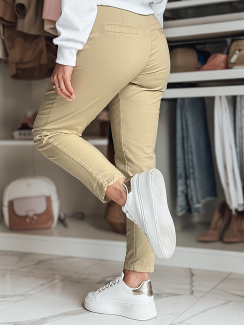 Damen Chinohose mit Gürtel MODELA dunkelbeige Dstreet UY2571