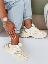 Damen Sport Turnschuhe beige Dstreet ZY1008