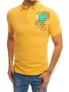 Herren Poloshirt mit Aufdruck Gelb Dstreet PX0372_1