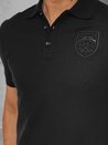 Herren Poloshirt mit Patch schwarz Dstreet PX0624