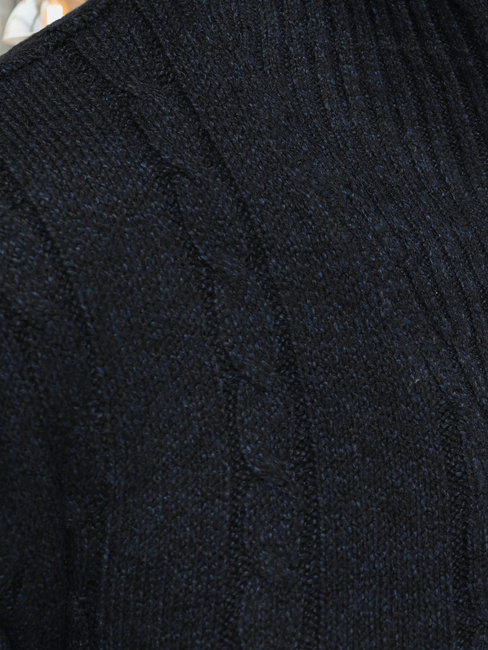 Herren Pullover mit Stehkragen navy blau Dstreet WX2326