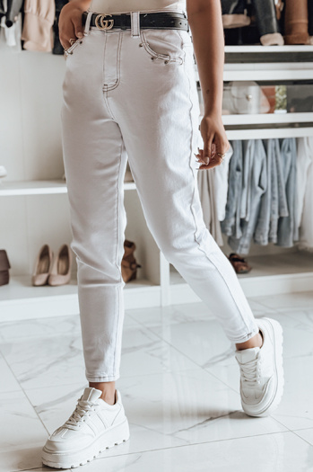 Damen Denim-Hose LIKEMELOO mom fit weiß Dstreet UY2432