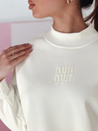 Damen Sweatshirt in Übergröße mit LOVASON Aufnäher ecru Dstreet BY1421