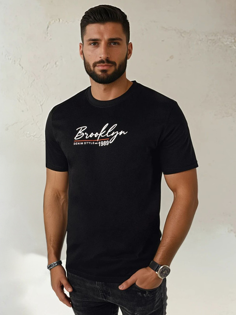 Herren T-shirt mit Aufdruck Farbe Schwarz DSTREET RX5403