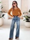 Damen Lange Pullover DARIA Farbe Camel DSTREET MY1727