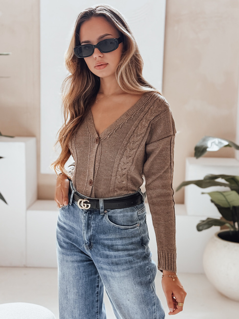 Damen Strickjacke MELANIA Farbe Schokoladenfarbe DSTREET MY1653