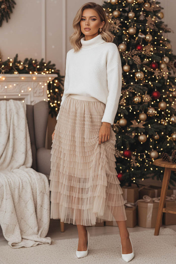 Maxirock PASTELLA Farbe Beige DSTREET CY0422z