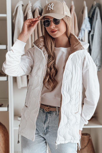 Damen Übergangs-Steppweste VESOLITA weiß Dstreet TY4880