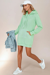 Langer Damen-Kapuzenpullover in Übergröße TIMMY mint Dstreet EY2561