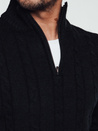 Herren Pullover mit breitem Kragen schwarz Dstreet WX2265