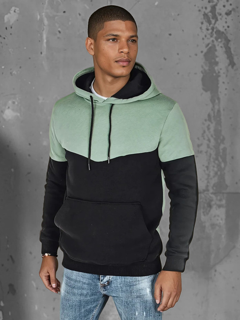 Herren Basic Sweatshirt mit Kapuze in mint Dstreet BX5876