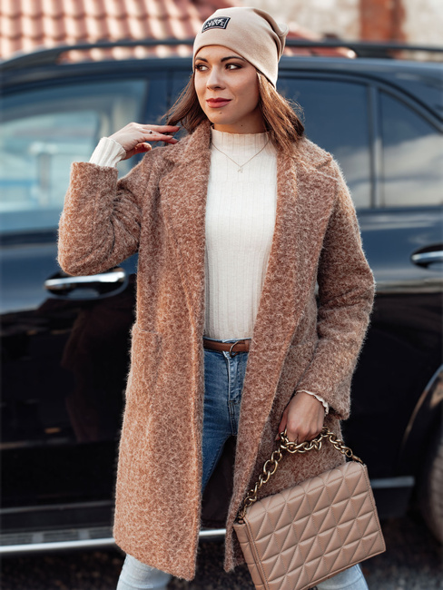 Damen MOODLAY Lammfellmantel lang beige Dstreet NY0726