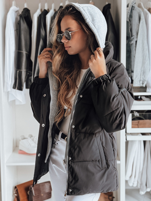 Damen Winterjacke SPACE Farbe Schwarz DSTREET UX4070