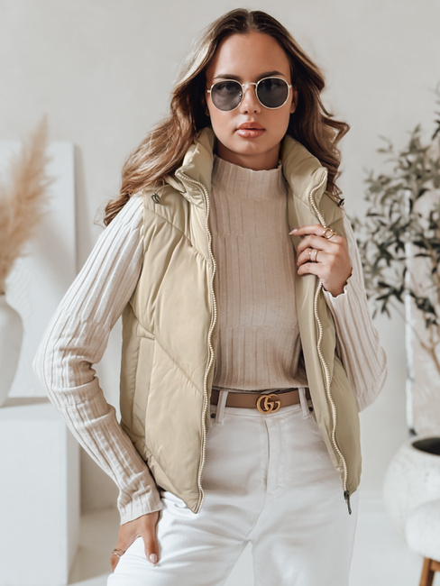 Damen Steppweste LIKEHUGS beige Dstreet TY4979