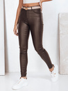 Braune Röhrenhose aus Ökoleder Dstreet UY2758