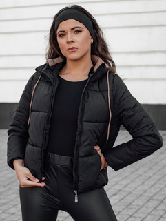 Damen Winter NORDPUFF Daunenjacke mit Kapuze schwarz Dstreet TY4617_1