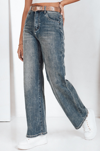 Damen Jeanshose mit weitem Bein blau Dstreet UY2788