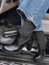 DOMVIBE Damenstiefel mit klobigem Absatz schwarz Dstreet ZY0515