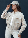 Damen Bomberjacke PRIEV beige Dstreet TY4306