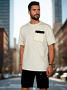 Weißes Herren-Trainingsanzug-Set Dstreet AX0810