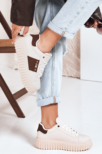 Damen Plateau Turnschuhe beige Dstreet ZY1057