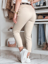 Damen Slim Fit Hose mit Gürtel TAIRONIK hellbeige Dstreet UY2546