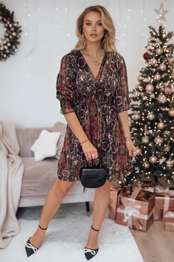 Einheitsgröße VELVETIA Kleid kastanienbraun Dstreet EY2544