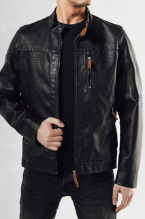 Herren Kunstlederjacke Farbe Schwarz DSTREET TX4687