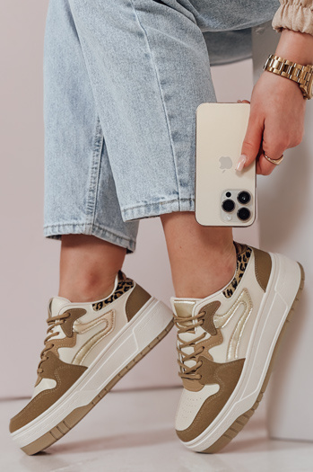 Damen Plateau Turnschuhe BEIMEI beige Dstreet ZY0870