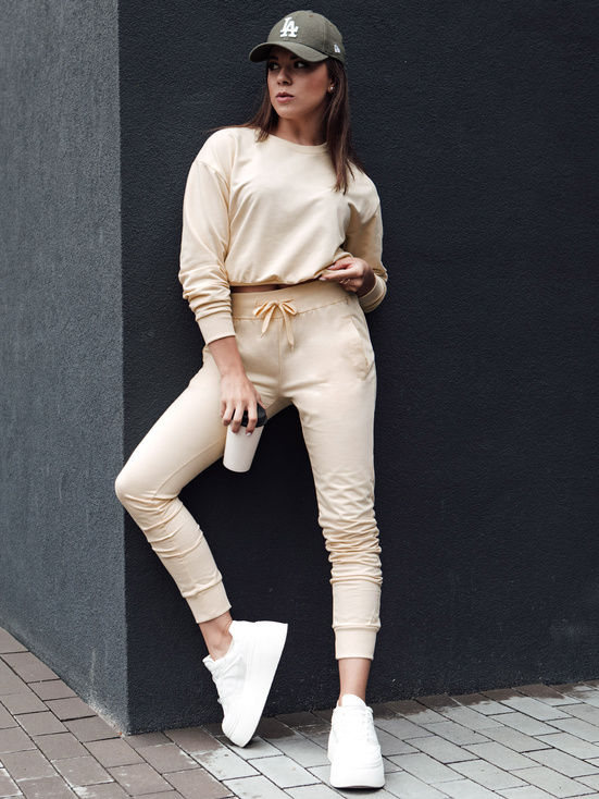 Damen-Klassiker CASUALVIBE Creme Sweatshirt Dstreet BY1297