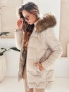 Damen Winterjacke NORINA gesteppt mit Fell beige Dstreet TY5058