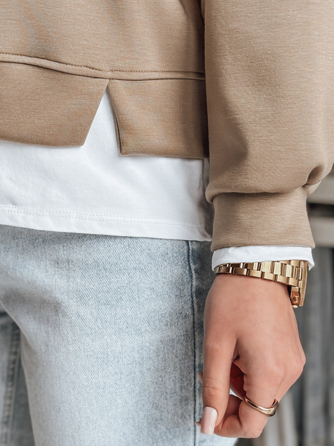 Damen Sweatshirt in Übergröße LUZZIO mokka Dstreet BY1383