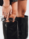 Damenstiefel mit breitem Schaft schwarz Dstreet ZY1169