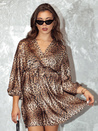 ANIMALIA Kleid in Einheitsgröße mit Leopardenmuster Dstreet EY2543