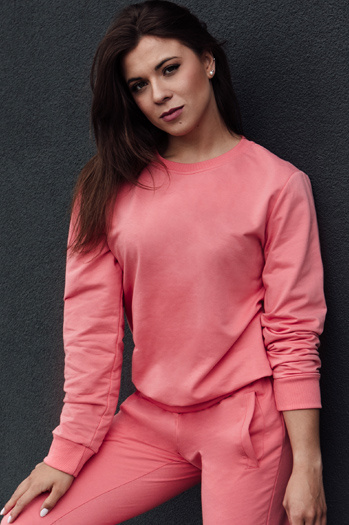 Damen GLAMFLAIR Sweatshirt koralle Dstreet BY1313