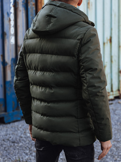 Herren Steppwinterjacke mit Kapuze grün Dstreet TX4942_3