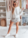 Damen Sweatshirt in Übergröße mit Stickerei EASYJOY grau Dstreet BY1517