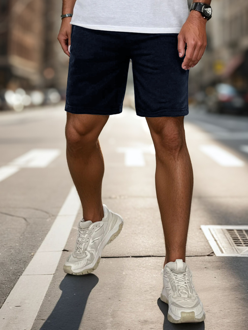 Marineblaue Herren Sweatshorts Dstreet SX2479