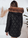 Damen Winterjacke LUMORE gesteppt mit Kapuze schwarz Dstreet TY5015
