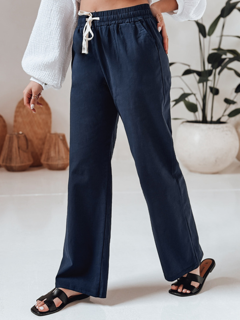 Damen Freizeithose mit weitem Bein BOHO DAY navy blau Dstreet UY2649