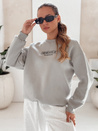 Damen Sweatshirt in Übergröße NEVER grau Dstreet BY1230