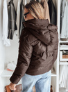 Damen SNOWLIKE gesteppte Winterjacke mit Kapuze braun Dstreet TY5227