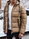 Herren Steppwinterjacke mit Kapuze camel Dstreet TX5067