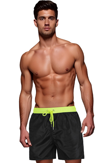 Schwarz-grüne Herren-Shorts Dstreet SX2515