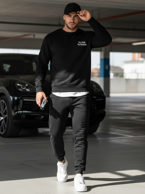 Herren Sweatshirt bedruckt schwarz Dstreet BX5947