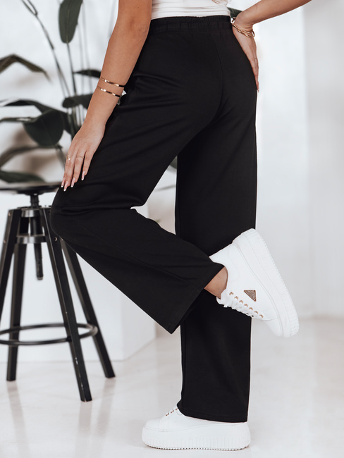 Damen Jogginghose mit weitem Bein LOOSIS schwarz Dstreet UY2401