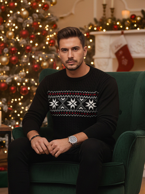 Herren Pullover schwarz Dstreet WX2276z